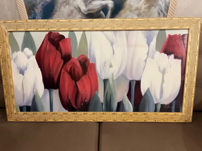 Quadro Tulipas + espelho