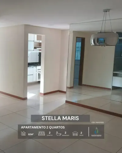 APARTAMENTO NORTE/SUL 82m² 2 QUARTOS 1 SUÍTE CLOSET VENDE STELLA MARIS