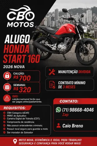Título do anúncio: HONDA START 2026 /LOCAÇÃO leia o anúncio