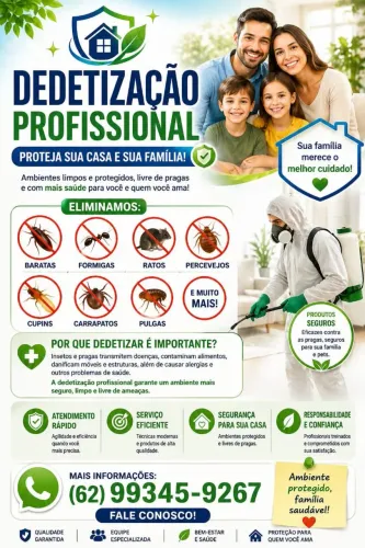 Promoção geral dedetização a partir de 150 reais