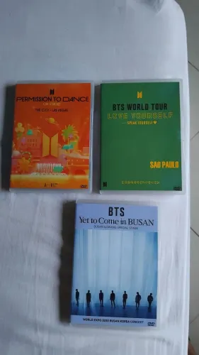 Vende se 3 DVD BTS ( las Vegas,  busan , sao paulo)
