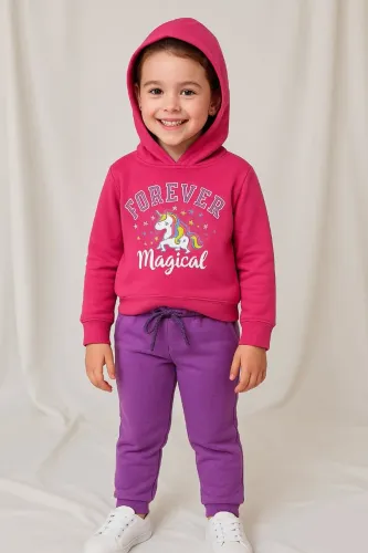 CONJUNTO MOLETOM COM CAPUZ MENINA 6 ANOS
