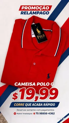 Camisa na promoção