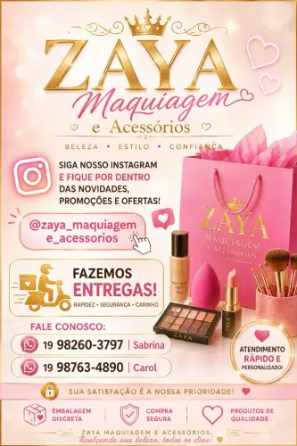 Zaya maquiagem e acessórios