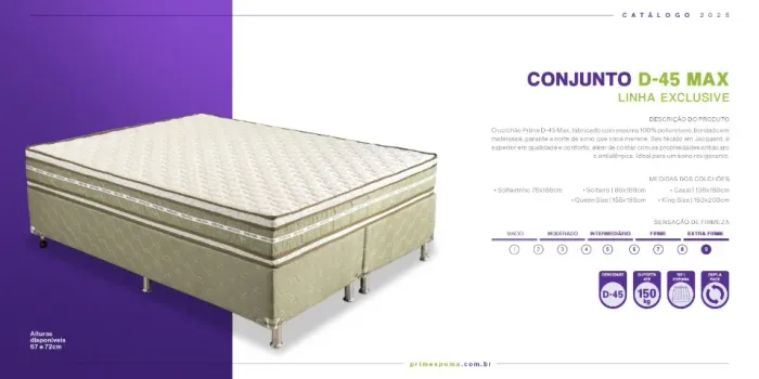 Cama Box Conjunto D-45 Max Queen e King Novo