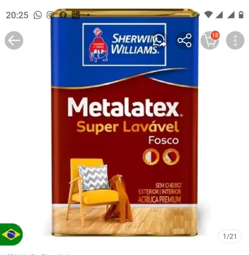 Tinta super lavável ! Cor Branco . Não aceito cartão de crédito.
