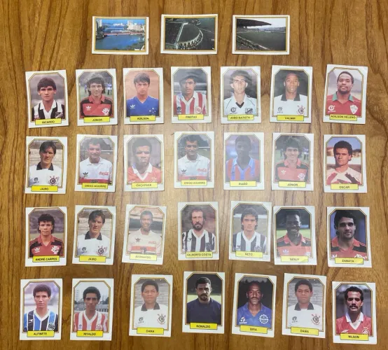 Lote de figurinhas panini Campeonato Brasileiro 1990