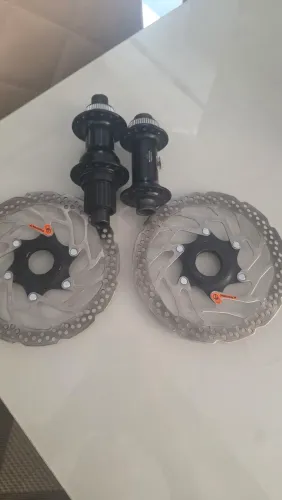 Par de cubos shimano TC-500 boost + rotor de freio