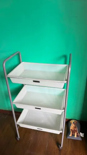 Carrinho Organizador Multiuso Moka - 3 Prateleiras com Rodinhas