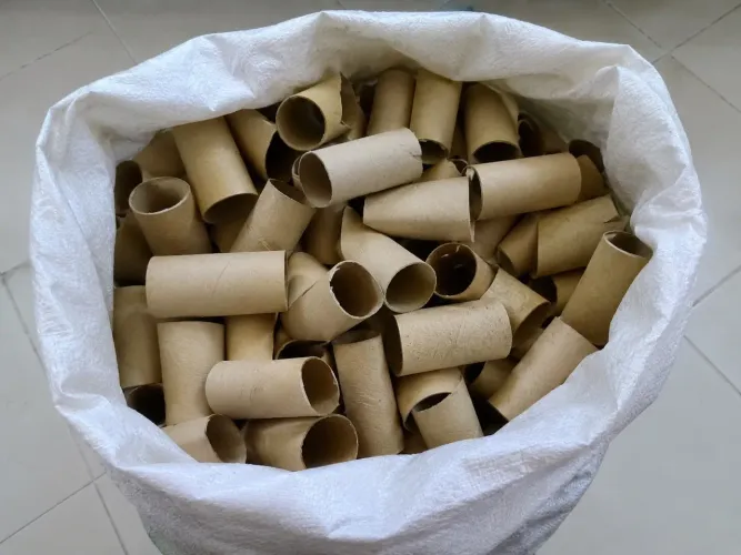 Doaçao de rolinhos para artesanato