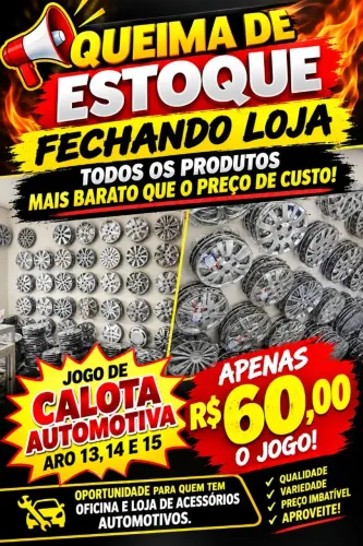 Queima de estoque acessórios automotivos