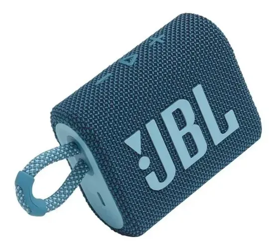 JBL Go3 com Bluetooth Bateria embutida, À Prova D'água Cor Blue