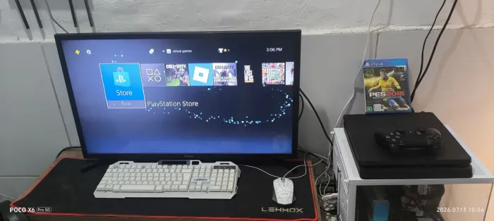 PS4 SLIM 1TB, 5x JOGOS E 1x CONTROLE