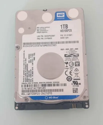 HD 1TB WD SATA Notebook/PS4/Xbox - Funcionando Perfeitamente