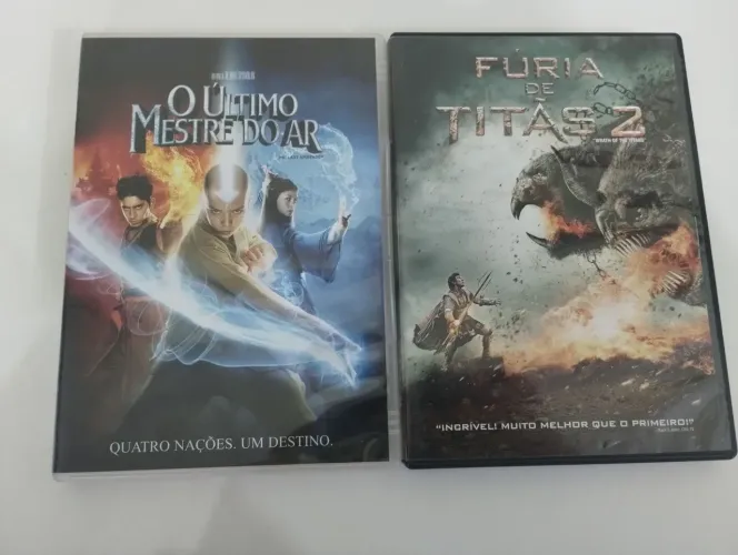 Kit Dois DVDs Originais, O último Mestre do Ar e Fúria de Titãs 2