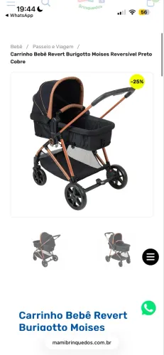 Carrinho de bebê Burigotto convert