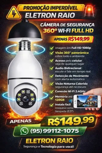 Câmera colorida 24 horas 