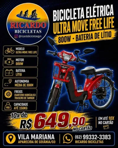 Bicicleta Elétrica Ultra Moove 800w
