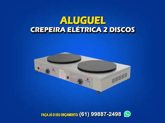 Locação de crepeira elétrica 2 discos diária