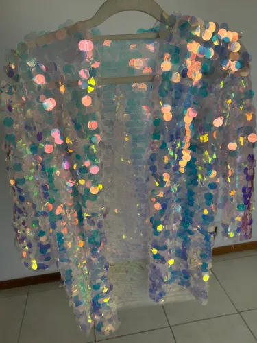Kimono de paetê colorido