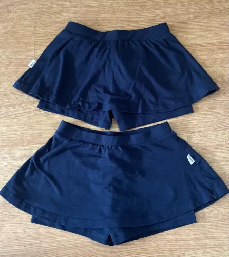 2 Shorts Saia menina azul marinho