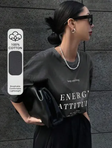 Blusa Oversized Cinza Escuro Tamanho P