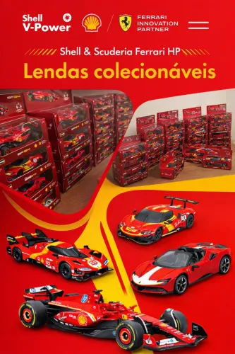 Coleção Ferrari Shell Carrinho Controle Remoto Burago 1/41