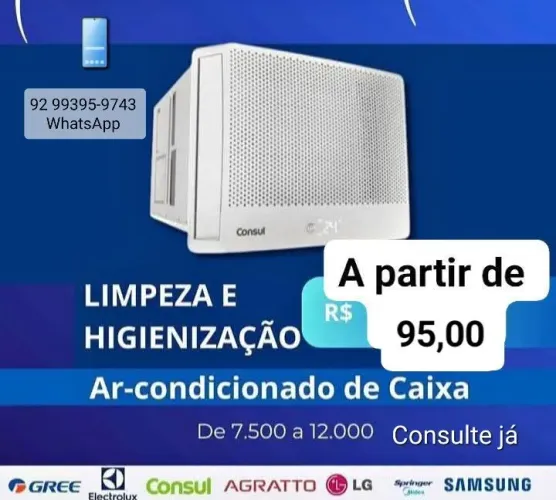 LIMPEZA em AR condicionado Janela. A domicílio
