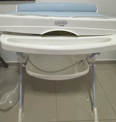 Banheira Splash+ Baby Blue Burigotto Com Trocador E Redutor