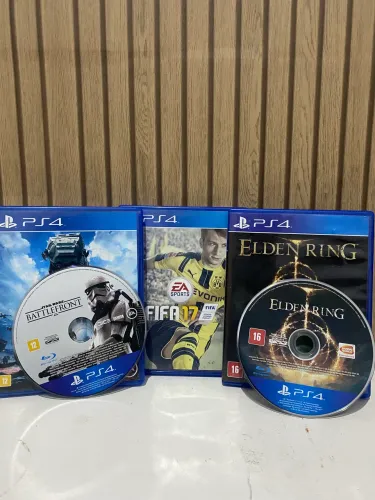 Elden ring, Fifa 17 e Star wars Battlefront -Ps4