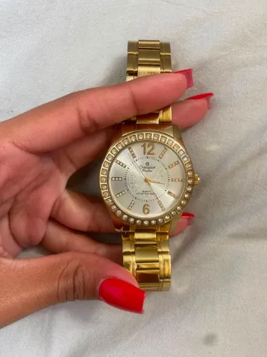 Relogio feminino champion dourado