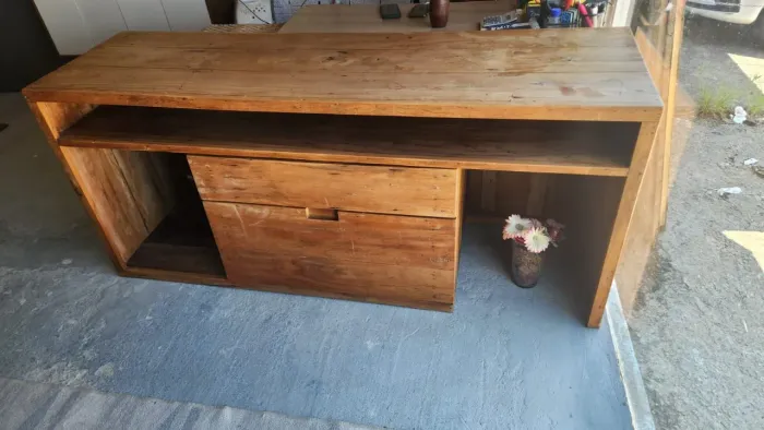 Rack aparador madeira demolição