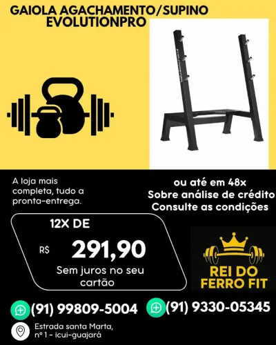 Gaiola de agachamento e supino (evolution)