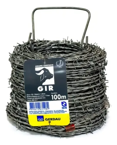 Arame Farpado Gerdau 1,6mm 100m Galvanizado Leve 4,9kg