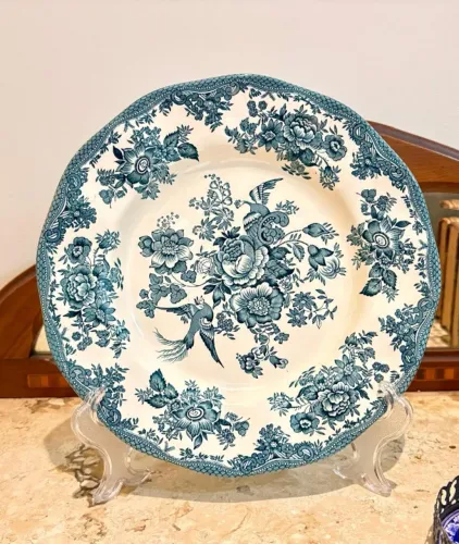 Prato em Faiança Inglesa Enoch Wedgwood Asiatic Pheasants