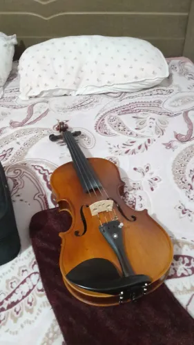 Violino janhke jvi302 custom com kit tamarindo e cordas semi pro ..troco por violino usado