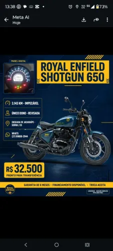 Moto muito nova shotgun 650cc