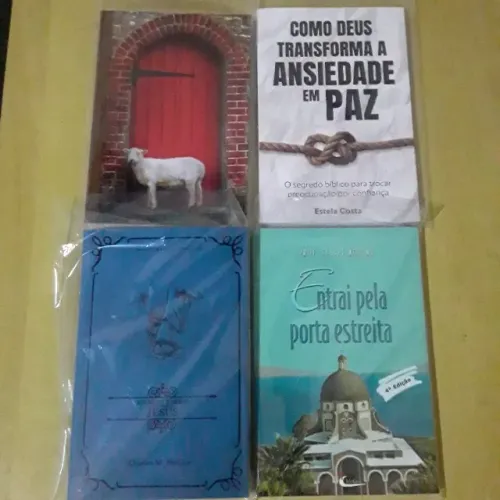LOTE 4 LIVROS RELIGIÃO NOVO TESTAMENTO ANSIEDADE PORTA ESTREITA