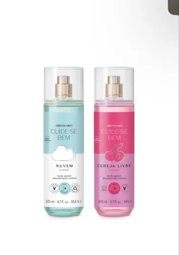 Kit Body Splash Cereja Livre 200ml 01 Body Splash Nuvem 200ml