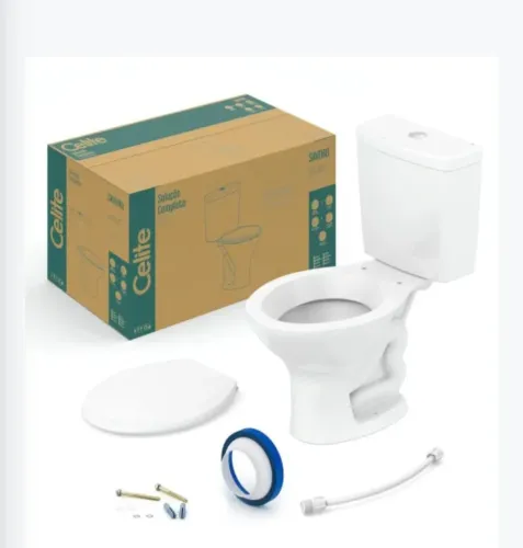 Vaso sanitário kit completo novo na caixa