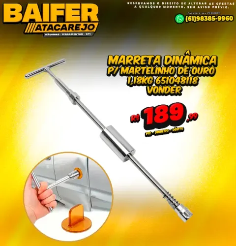 Marreta Dinâmica Para Martelinho de Ouro 1,18kg 651048118 Vonder