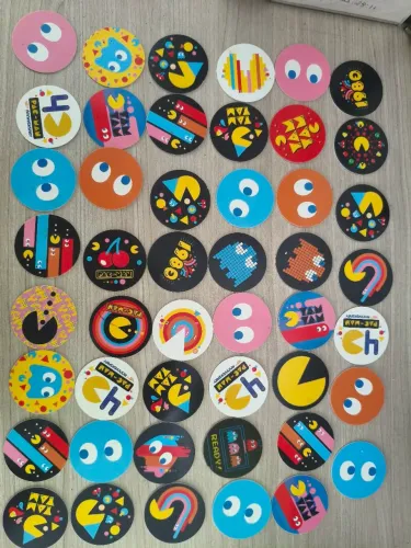 47 tazos Elma Chips Coleção Pac-Man.