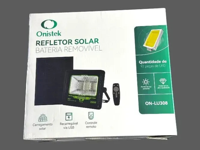 Refletor Solar Potente Onistek ON-LU308 200W 92 LEDs