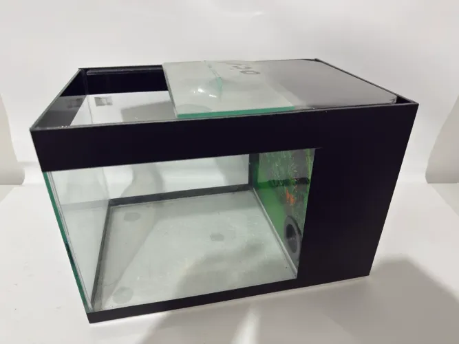 Aquário novo filtragem lateral vidro com tampas