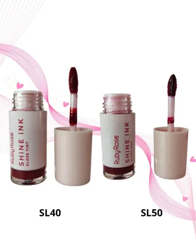 Kit 2 Lip tint Shine Ink Ruby Rose linha rosa. Novo, lacrado.