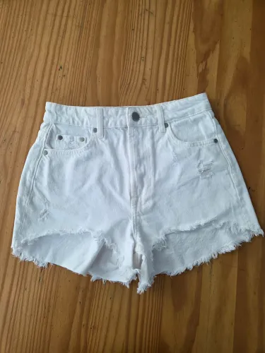 Shorts Jeans Branco Zara PP