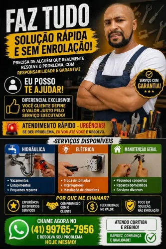 ? Eletricista 24h Urgência | Encanador | Chego Rápido