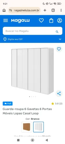 Guarda roupa 6 portas 