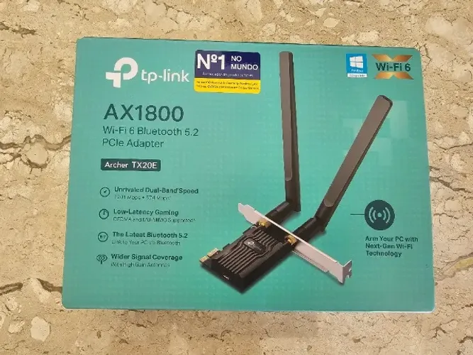 Adaptador Tp-link Archer Tx20e Wi-fi 6 PCie Ax1800 Dual Band Bluetooth 5.2