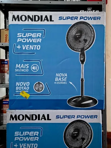 Ventilador de Coluna Mondial 40cm 6 Pás Super Power 110V Vento Forte Silencioso